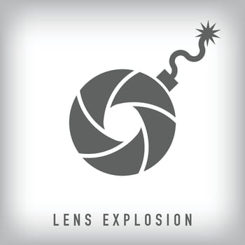 Different lens flare logo design. Simple technology company corporate logo template. vector