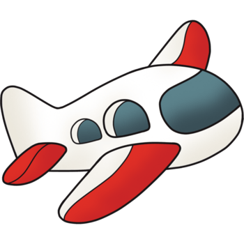 The illustration of a airplane png