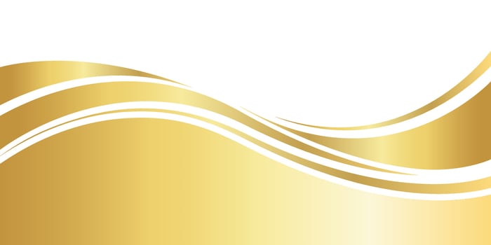 gold gradient for banner, golden wavy shape vector