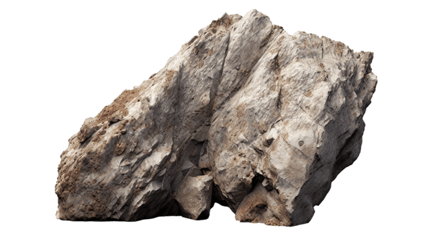 solated Rock on Transparent Background. Natural Stone, Earth Element, Decoration png