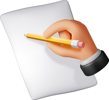 3d white blank paper page with blue pen png