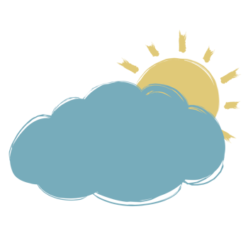 The sun hidden behind a cloud png