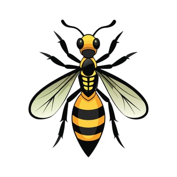 Cute Wasp Character for Education vector