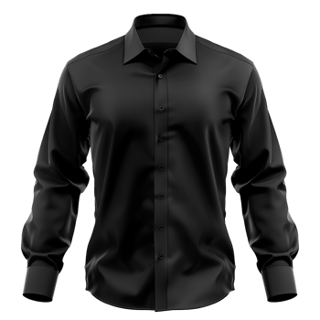 Men's Long Sleeve Black Dress Shirt Mockup Product Presentation png