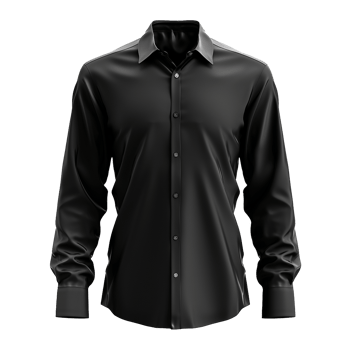 Black Men's Long Sleeve Dress Shirt Mockup Product Presentation png