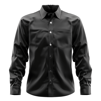 A Black Long Sleeve Dress Shirt for Men Fashion Design png