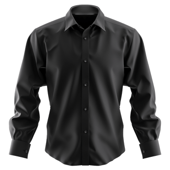A Black Long Sleeve Dress Shirt for Men's Fashion png