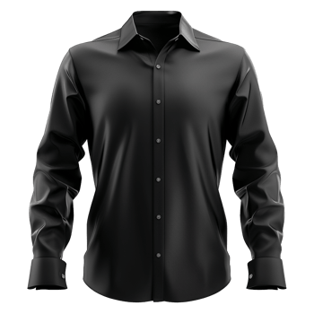Classic Men's Black Long Sleeve Dress Shirt Mockup for Fashion Design and Branding png