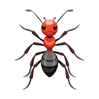 Fun Ant Illustration Design For Kids Learning vector