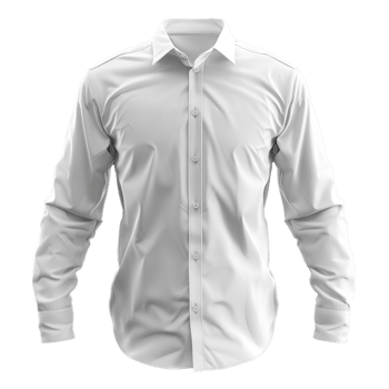 Blank White Long Sleeve Dress Shirt Mockup for Design Presentation png
