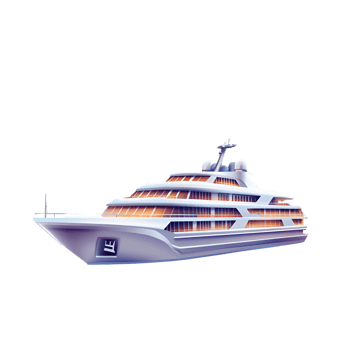 Cute Cartoon Boat Isolated Transparent Background png