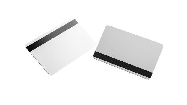 Two blank credit cards, isolated on transparent background png