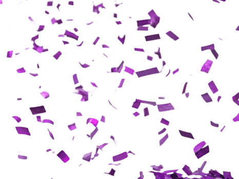 Colorful confetti falls gracefully in vibrant celebration creating joyful atmosphere filled with excitement and cheer png