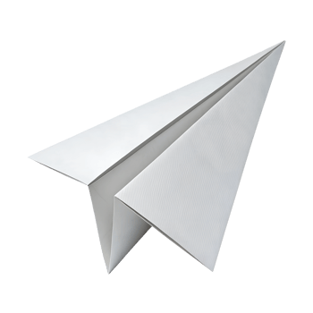 illustration of A paper airplane, representing sending messages, Icon, isolated on a transparent background png