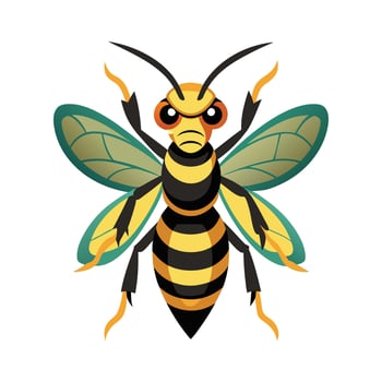 Fun Hornet Character with a Smile vector