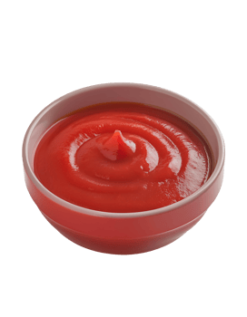 realistic 3d isometric chili sauce in red ceramic bowl, smooth and thick spicy red hot sauce, gourmet condiment, glossy texture, on isolated background png