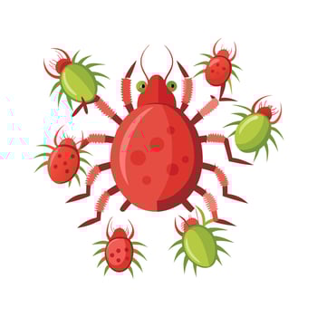 Charming Mites Character for Kids vector