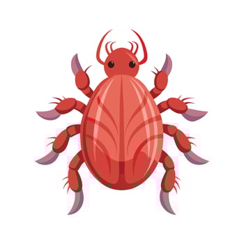 Cute Mites on a White Background vector