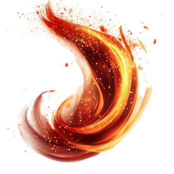 Realistic Fire Flame Illustration Transparent Background png