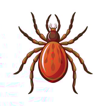 Charming Tick for Educational Use vector