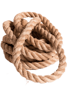 Natural Twisted Rope Coiled in a Random Pile for Various Uses in Crafts, Decoration, and Outdoor Activities png