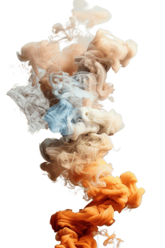 Abstract Flow of Colorful Smoke in a Vertical Composition on a Dark Background png