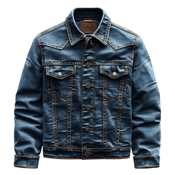 Men's Classic Denim Jacket - Blue Jean Apparel png