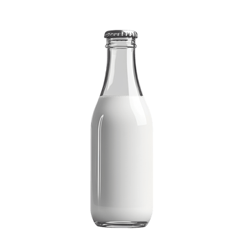 Glass Bottle of Milk on transparent Background png