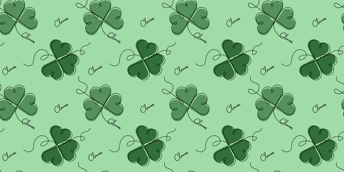 Seamless repeating pattern with clover vector