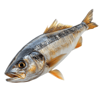 Freshly Caught Corvina Fish, Isolated on transparent Background png