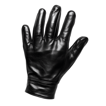 Elegant Black Leather Gloves, Open Palm, Close-up Studio Shot png