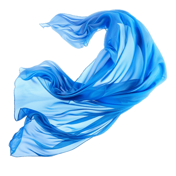 Abstract flowing blue silk fabric in motion, elegant and graceful waves, light and airy texture, soft and luxurious drape, dynamic movement, beautiful and ethereal, fashion and textile design concept png