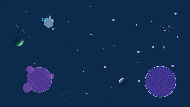 a space scene with planets and stars vector