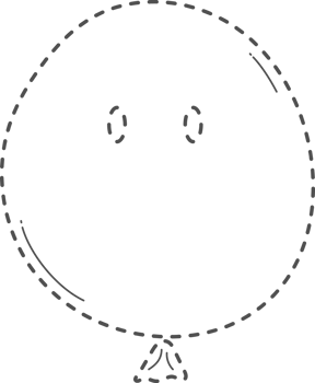 Cute balloon tracing with eyes. png