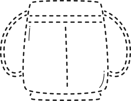 Dotted backpack big bag tracing. png