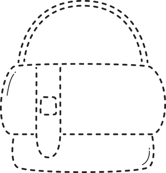 Dot to dot of baguette bag tracing. png