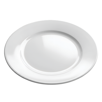 Empty White Dinner Plate, Isolated on transparent Background png