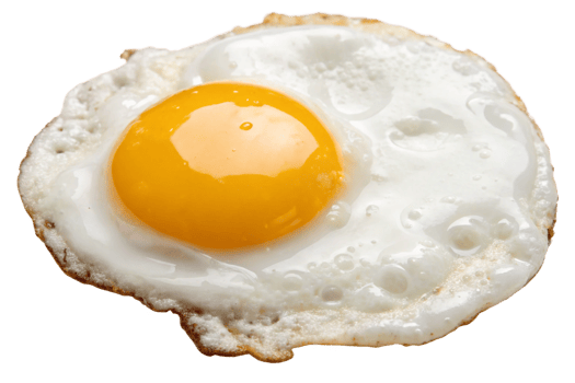 Close-up of a perfectly cooked fried egg png