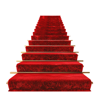 Red Carpet Staircase Leading Upwards to Success and Achievement png