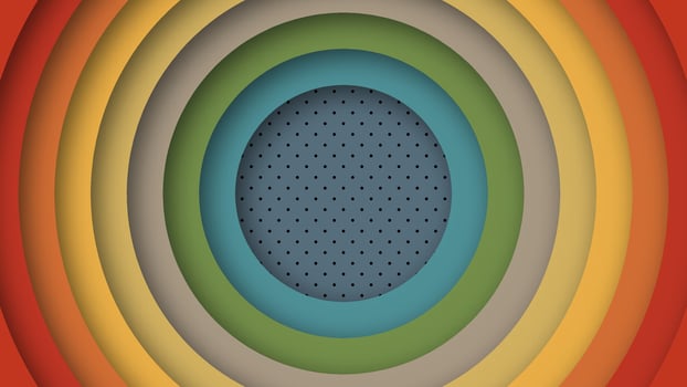Retro groovy design with vibrant circles. 70s 80s 60s style abstract background for print, web, fashion, and decor. Bold and colorful vintage vibes. vector