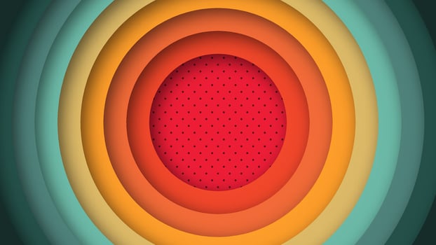 Colorful retro circle design in abstract 70s 80s 60s theme. Groovy funky pattern for branding, digital graphics, and vintage-inspired backgrounds. vector