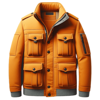 Stylish Orange Winter Jacket png