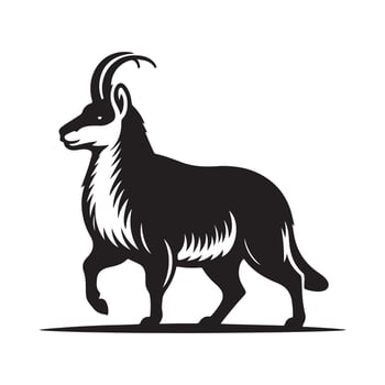 Patagonian Mara Black Silhouette for Branding vector