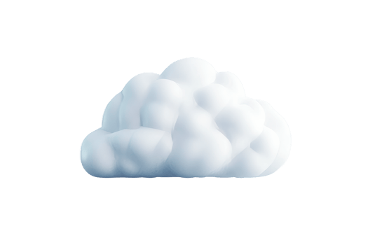 Fluffy white cloud with a soft texture and round shapes png