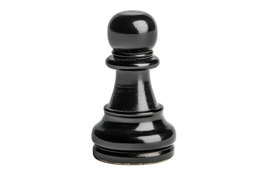 Black pawn chess piece on a transparent background for graphic design png
