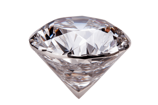 Brilliant diamond with a transparent background shining elegantly png