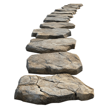 A winding pathway composed of large flat natural stones png