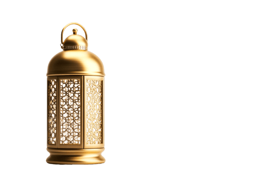 Decorative gold lantern with intricate patterns for various uses png