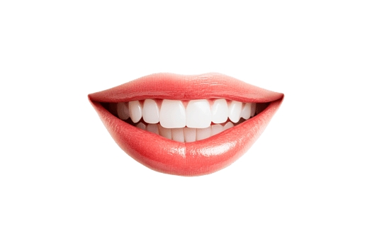 Bright and vibrant smiling mouth with healthy teeth png