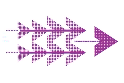 Dynamic Arrow graphic with a forward motion concept vector